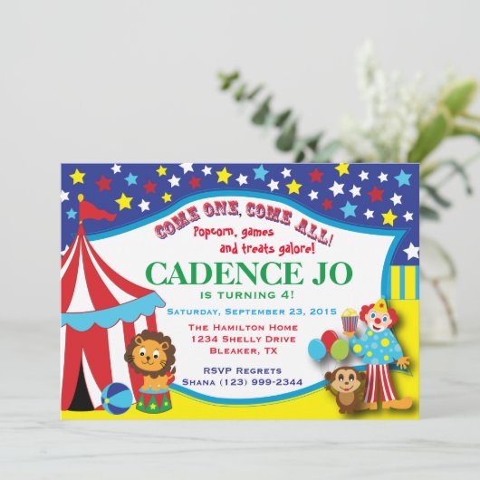 Invitation de cirque 2 (Debout devant)