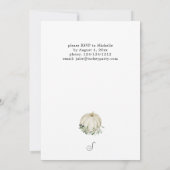 Invitation de Citrouille blanc Friendsgiving (Dos)