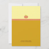 Invitation de Citrouilles pour un dîner d'action d (Dos)