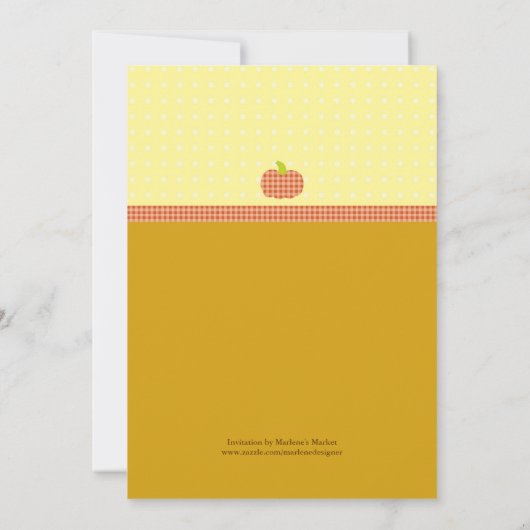 Invitation de Citrouilles pour un dîner d'action d (Dos)