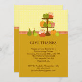 Invitation de Citrouilles pour un dîner d'action d (Devant / Derrière)