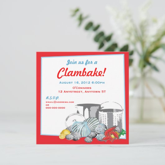 Invitation de Clambake (Debout devant)