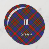 Invitation de Clan Carnegie Tartan (Devant / Derrière)