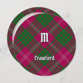 Invitation de Clan Crawford Tartan (Devant / Derrière)