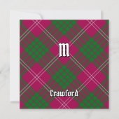 Invitation de Clan Crawford Tartan (Devant)