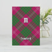 Invitation de Clan Crawford Tartan (Debout devant)