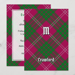 Invitation de Clan Crawford Tartan