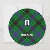 Invitation de Clan Davidson Tartan (Devant)