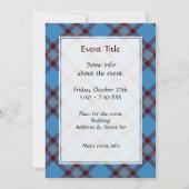 Invitation de Clan Elliot Tartan antique (Dos)