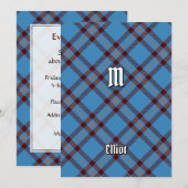 Invitation de Clan Elliot Tartan antique (Devant / Derrière)