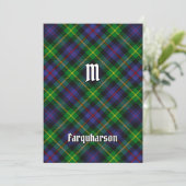 Invitation de Clan Farquharson Tartan (Debout devant)