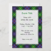 Invitation de Clan Farquharson Tartan (Dos)