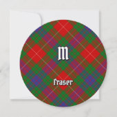 Invitation de Clan Fraser Tartan (Devant)