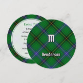 Invitation de Clan Henderson Tartan (Devant / Derrière)