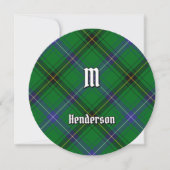 Invitation de Clan Henderson Tartan (Devant)