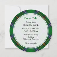 Invitation de Clan Henderson Tartan