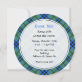 Invitation de Clan Keith Tartan (Dos)