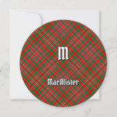 Invitation de Clan MacAlister Tartan (Devant)