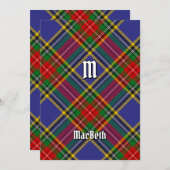 Invitation de Clan MacBeth Tartan (Devant / Derrière)