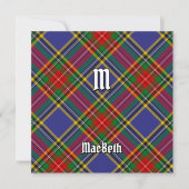 Invitation de Clan MacBeth Tartan (Devant)