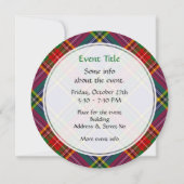 Invitation de Clan MacBeth Tartan (Dos)