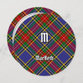Invitation de Clan MacBeth Tartan (Devant / Derrière)