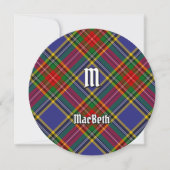 Invitation de Clan MacBeth Tartan (Devant)