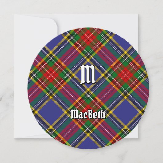 Invitation de Clan MacBeth Tartan (Devant)