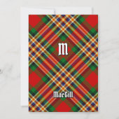 Invitation de Clan MacGill Tartan (Devant)