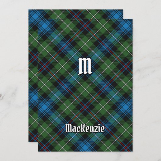 Invitation de Clan MacKenzie Tartan (Devant / Derrière)