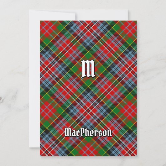 Invitation de Clan MacPherson Tartan (Devant)