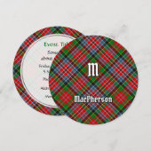 Invitation de Clan MacPherson Tartan (Devant / Derrière)