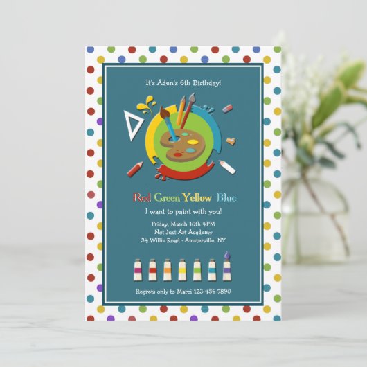 Invitation de classe Art (Debout devant)