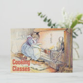 Invitation de classe de Cuisine vintage d'aquarell (Debout devant)