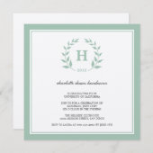 Invitation de classe de remise de diplômes de mono (Devant / Derrière)