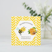 Invitation de classe Meilleur Professeur Abeille | (Debout devant)