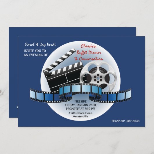 Invitation de classiques de film (Devant / Derrière)