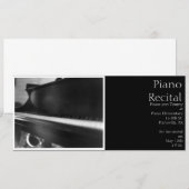 Invitation de clavier de piano (Devant / Derrière)