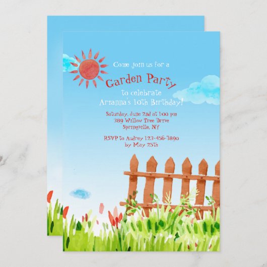 Invitation de clôture de poche (Devant / Derrière)