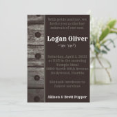 Invitation de clôture gris rustique (Debout devant)