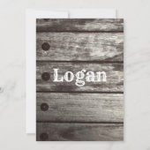 Invitation de clôture gris rustique (Dos)