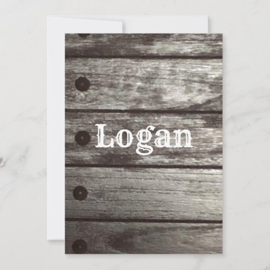 Invitation de clôture gris rustique (Dos)