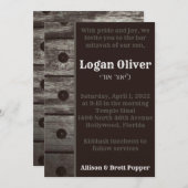 Invitation de clôture gris rustique (Devant / Derrière)