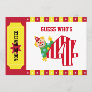 Invitation de clowns du cirque d'anniversaire