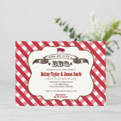 Invitation de cochon BBQ Plaid (Debout devant)