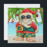 Invitation de Cocktail Beach Père Noël - SRF<br><div class="desc">Pouvez-vous le regarder et ne pas sourire ? Je suis souriant en tapant ! Customise-le ! Choisissez votre stock papier, ajoutez votre texte et amusez-vous avec. C'est ce qui rend Zazzle si unique. Crédit va aux artistes (qui détiennent les droits d'auteur sur leur art) auprès desquels j'ai acheté ces images...</div>
