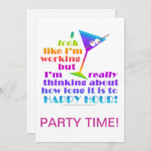 Invitation de cocktail - combien de temps à (Devant / Derrière)