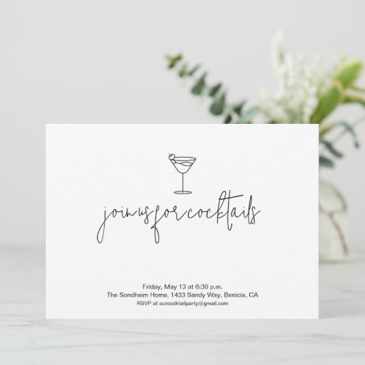 Invitation de Cocktail Cute (Debout devant)