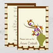 Invitation de cocktail d'automne (Devant / Derrière)