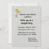 Invitation de cocktail de bande dessinée de (Dos)